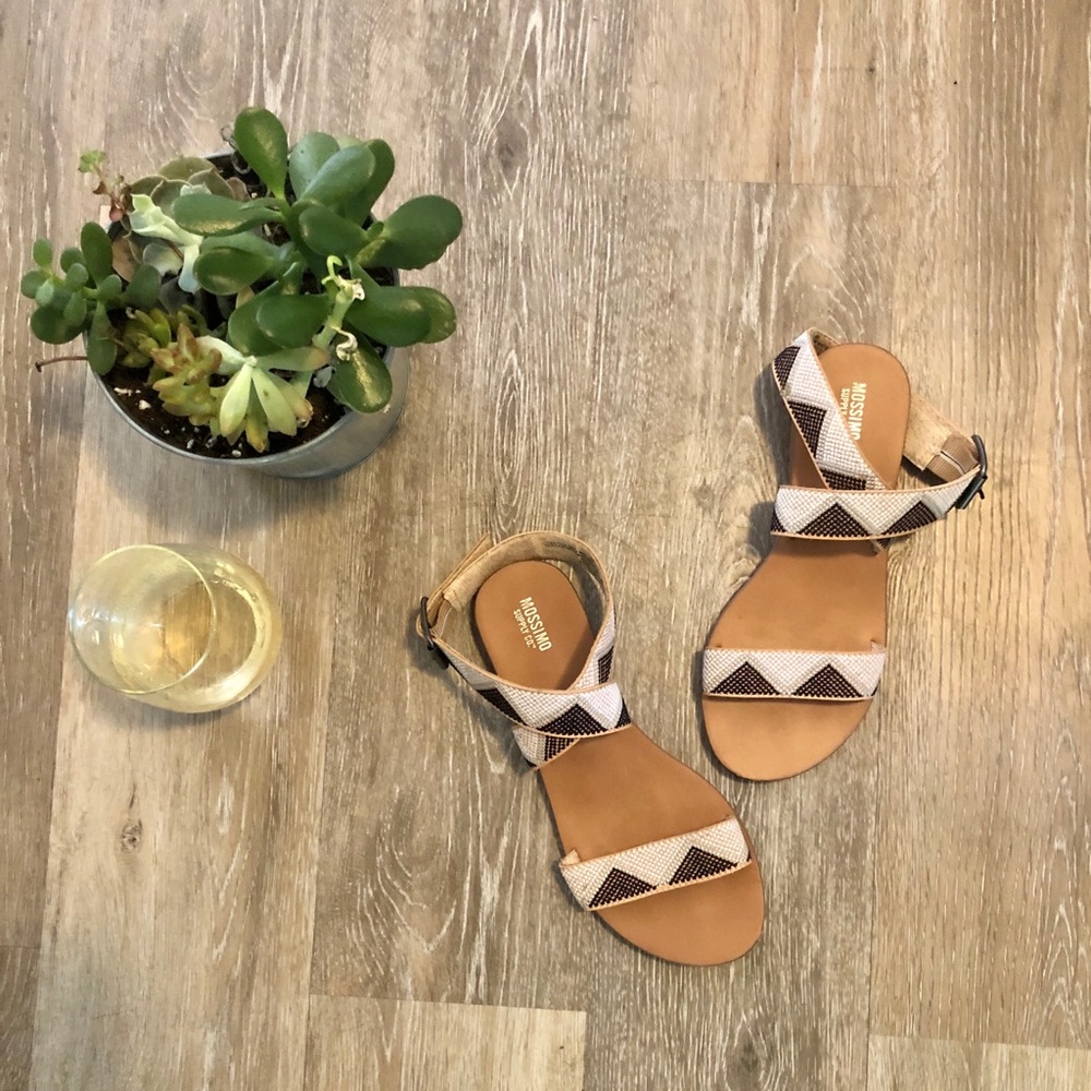 Cross-stitch sandals